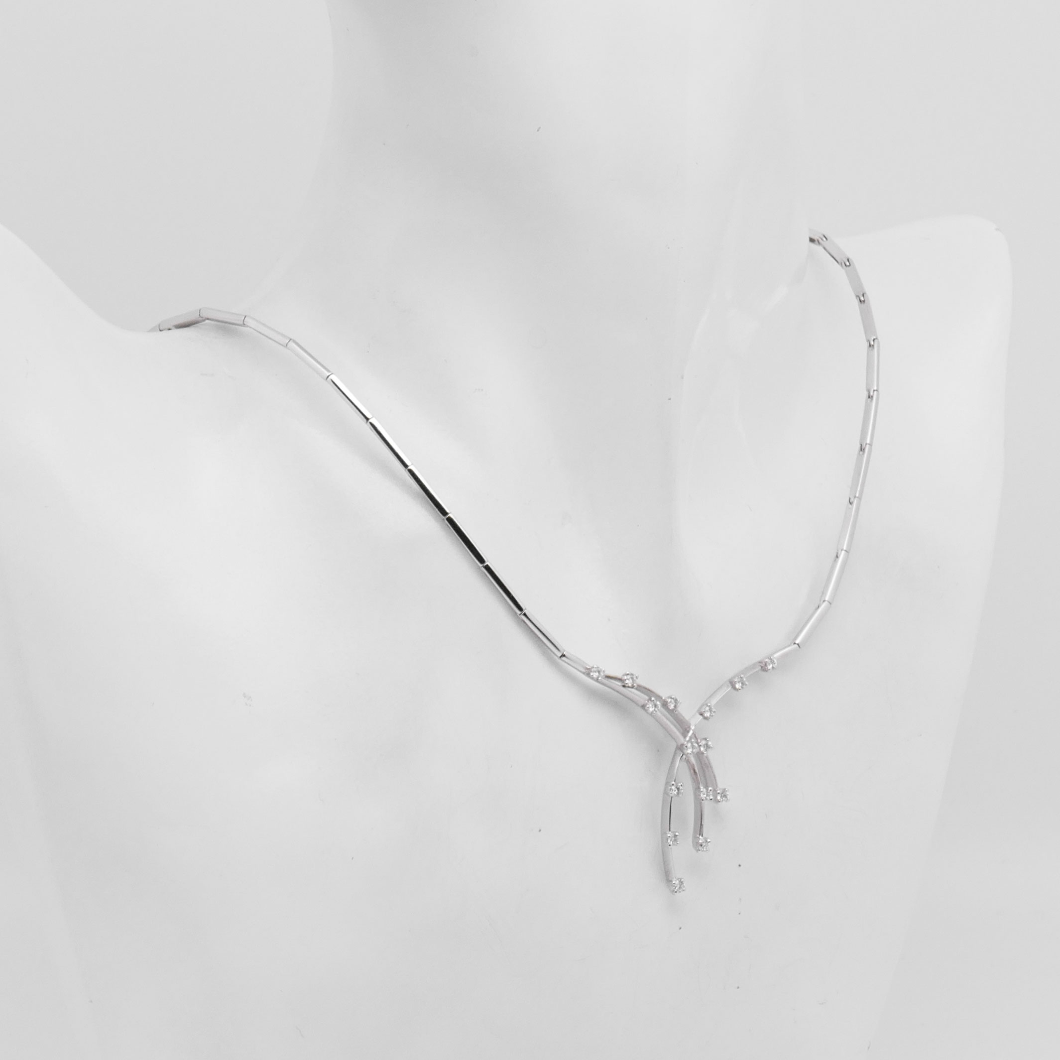 Edles Diamant Collier aus 750 Weißgold