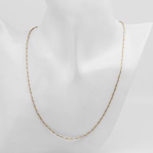 Bicolor Halskette aus 750 Gold mit gedrehter Gestaltung