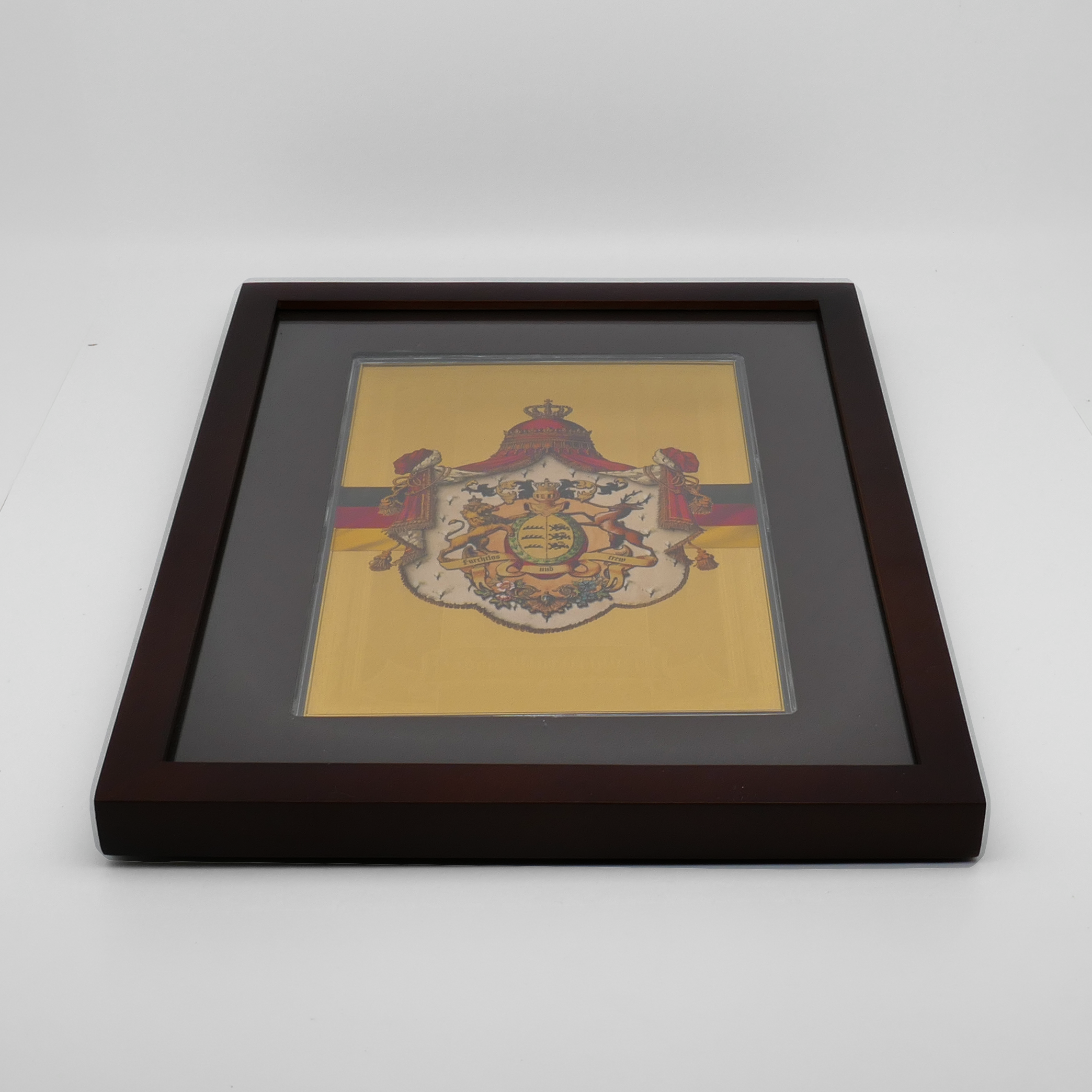 Baden-Württemberg Wappen – Goldbarren 1/10 oz 999/1000 – Republik Tschad 10.000 Francs – gerahmt mit Zertifikat – Auflage 975 – Bild 2