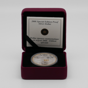 2008 Special Edition Proof Silver Dollar im roten Etui mit Zertifikat