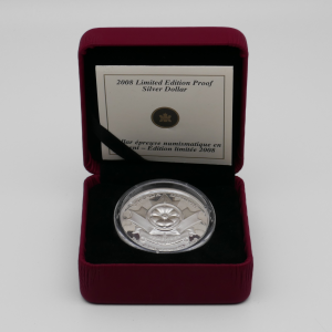 2008 Limited Edition Proof Silver Dollar Canada im roten Etui mit Zertifikat