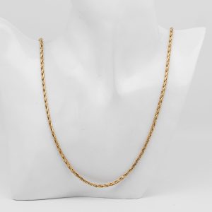 Endlose Halskette aus 585 Gold mit geflochtener Gliederstruktur