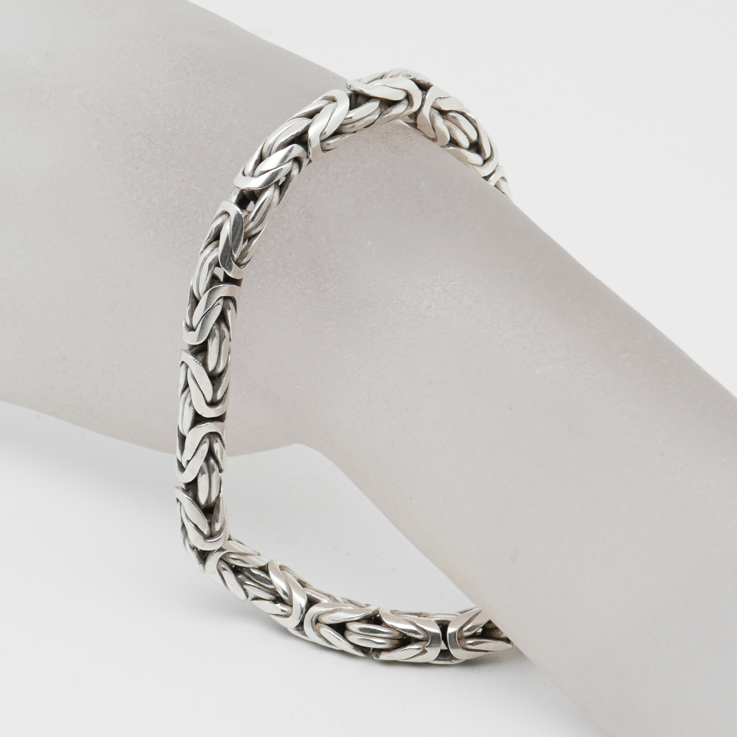 Massives Armband aus 925 Sterlingsilber im Königskettenmuster