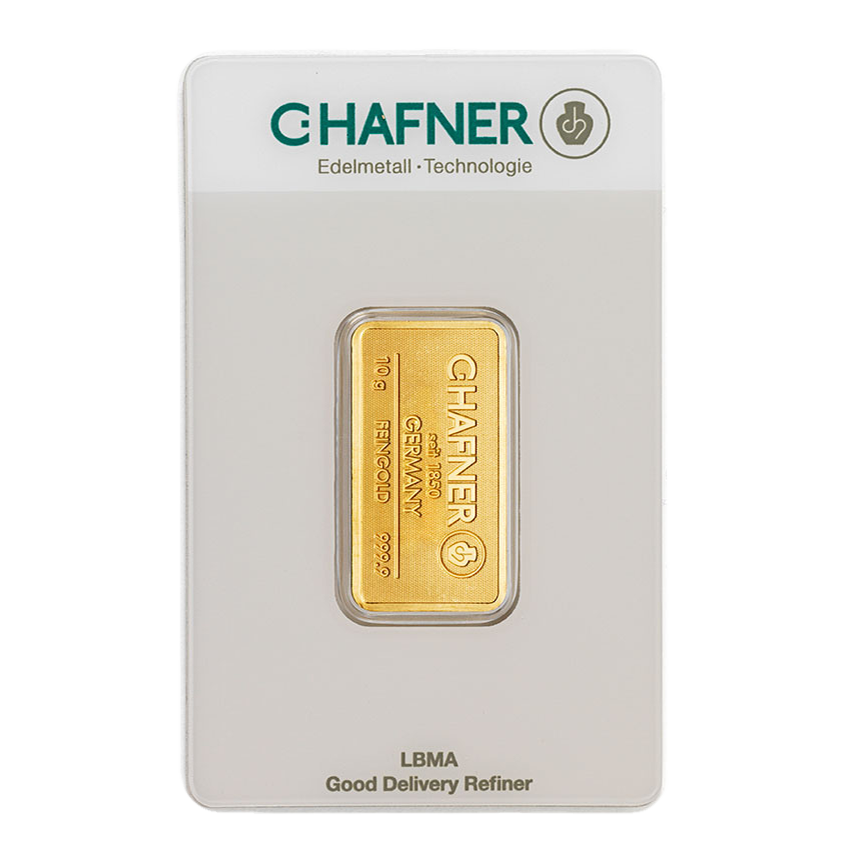 Goldbarren 10g Feingewicht - C.HAFNER