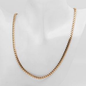 585 Gelbgold Panzerkette vollständig dargestellt