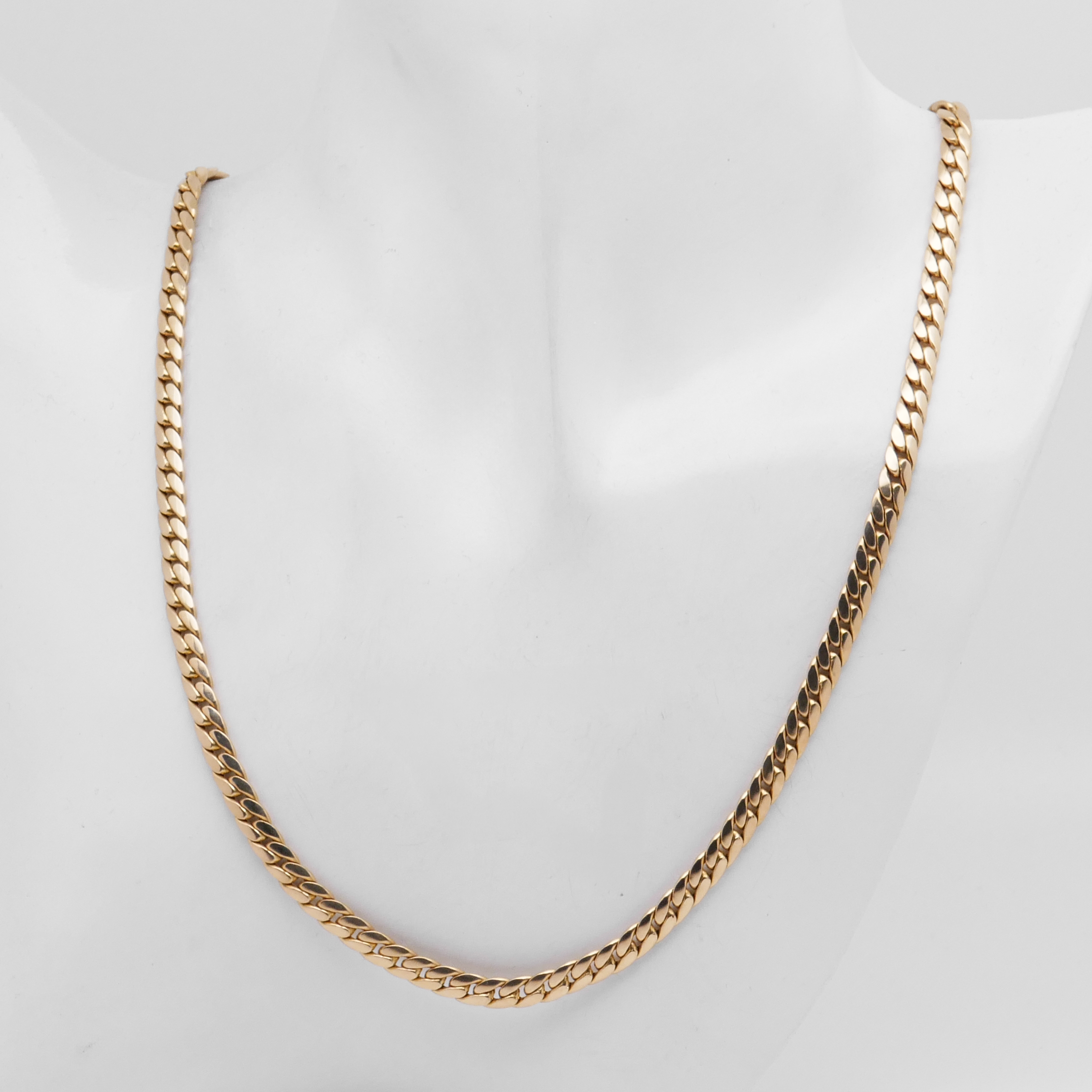 585 Gelbgold Panzerkette vollständig dargestellt