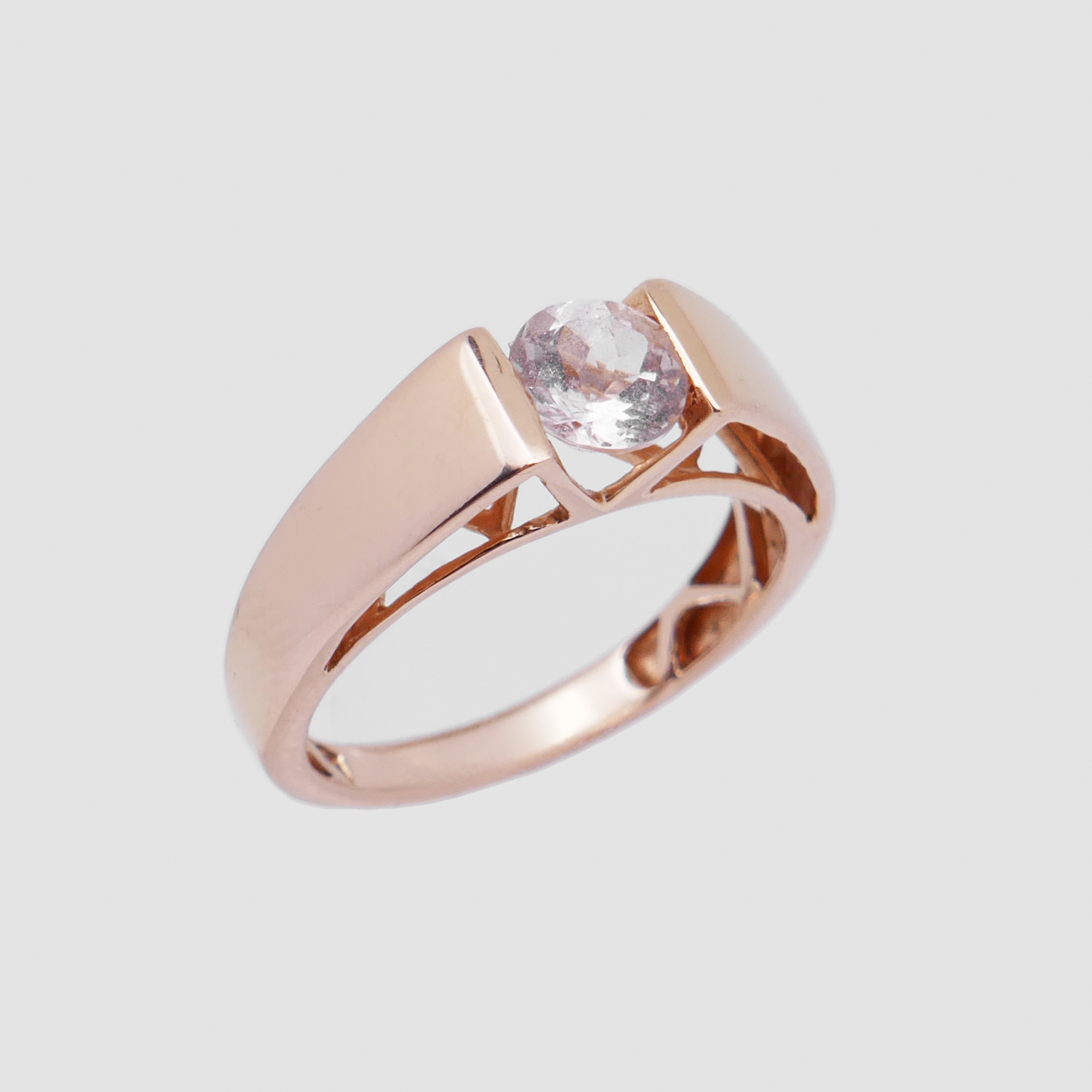 Roségold Ring Seitenansicht offen