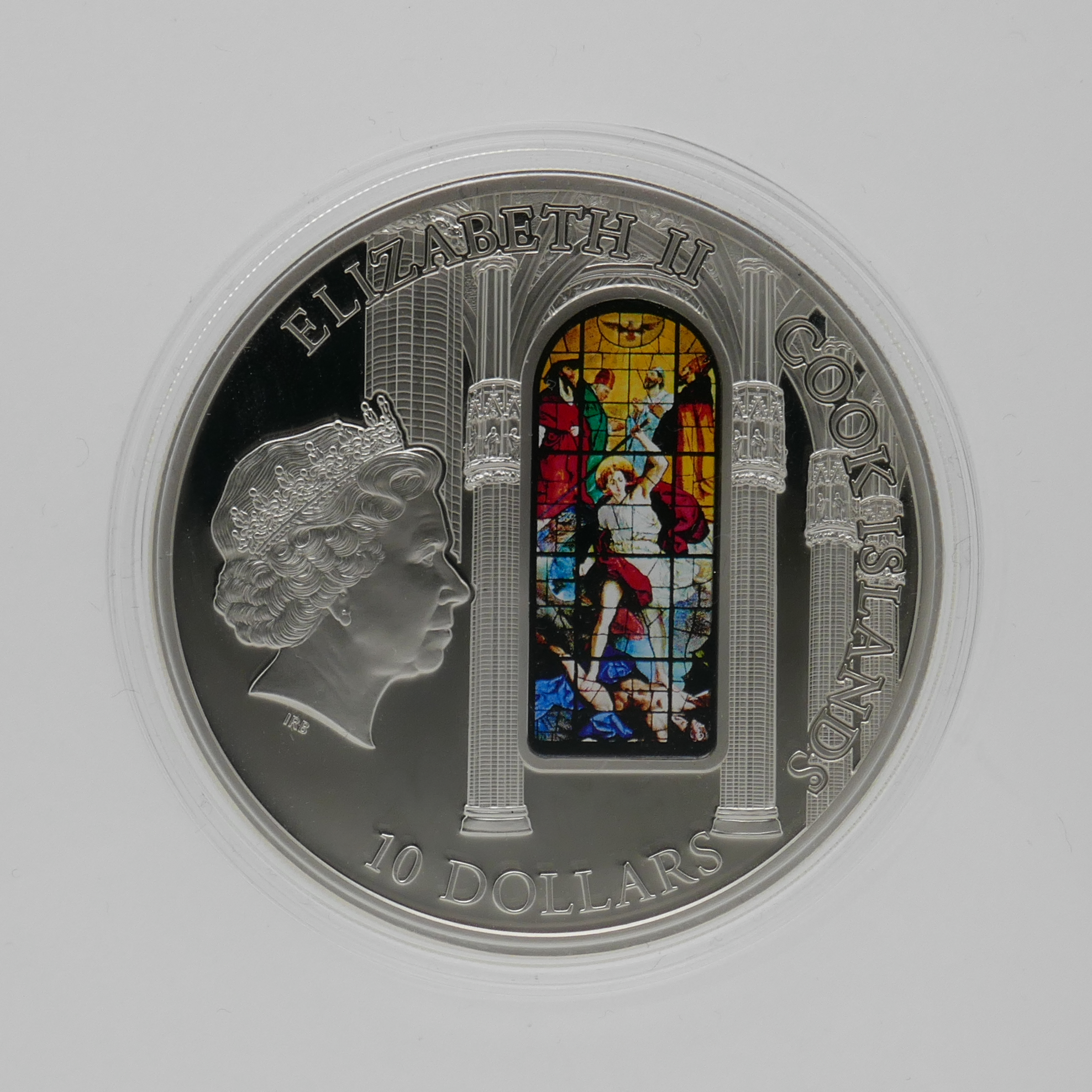 Vorderseite der Cook Islands Silbermünze 10 Dollars