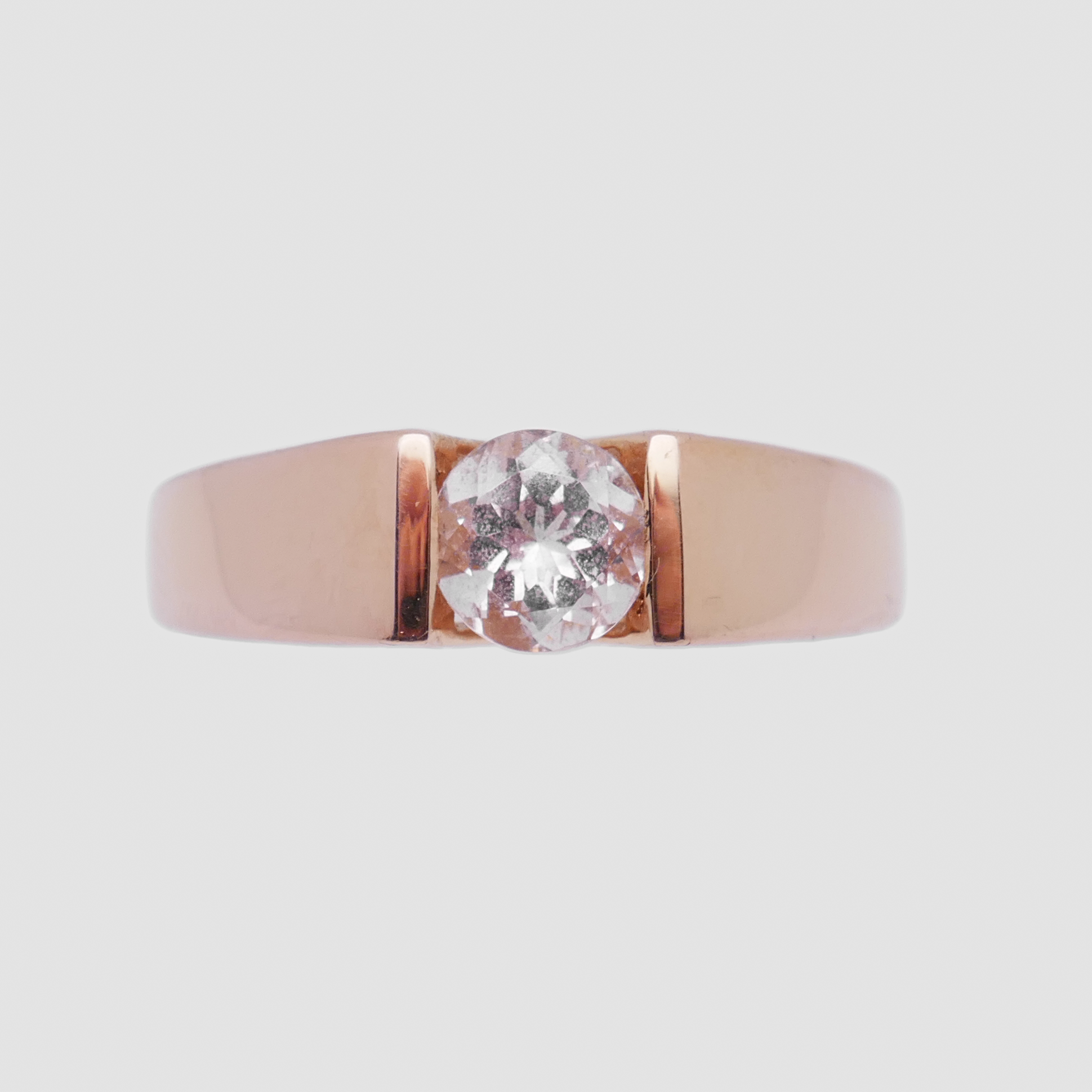 Solitär Ring Roségold oben