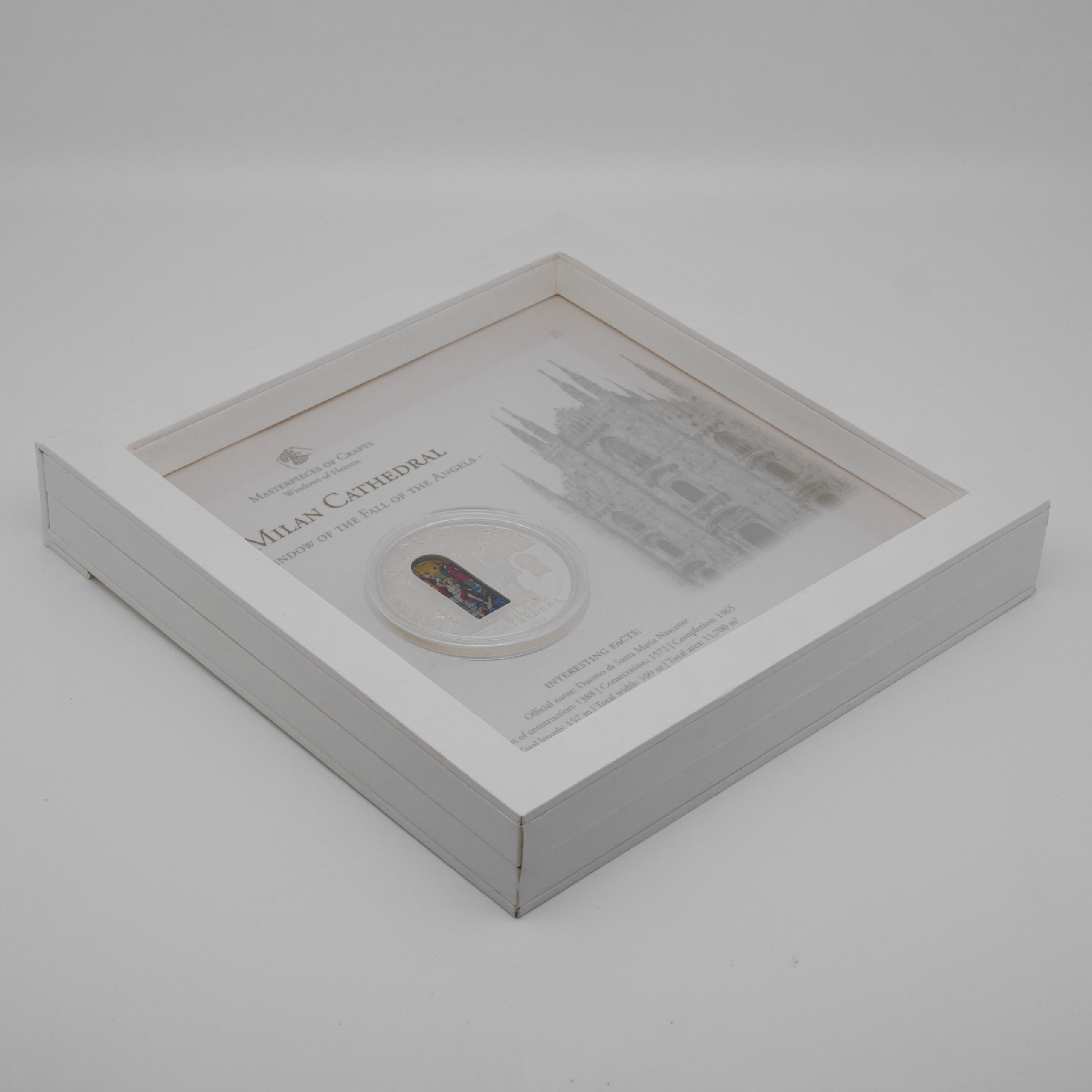 Präsentationsbox der Milan Cathedral Silbermünze