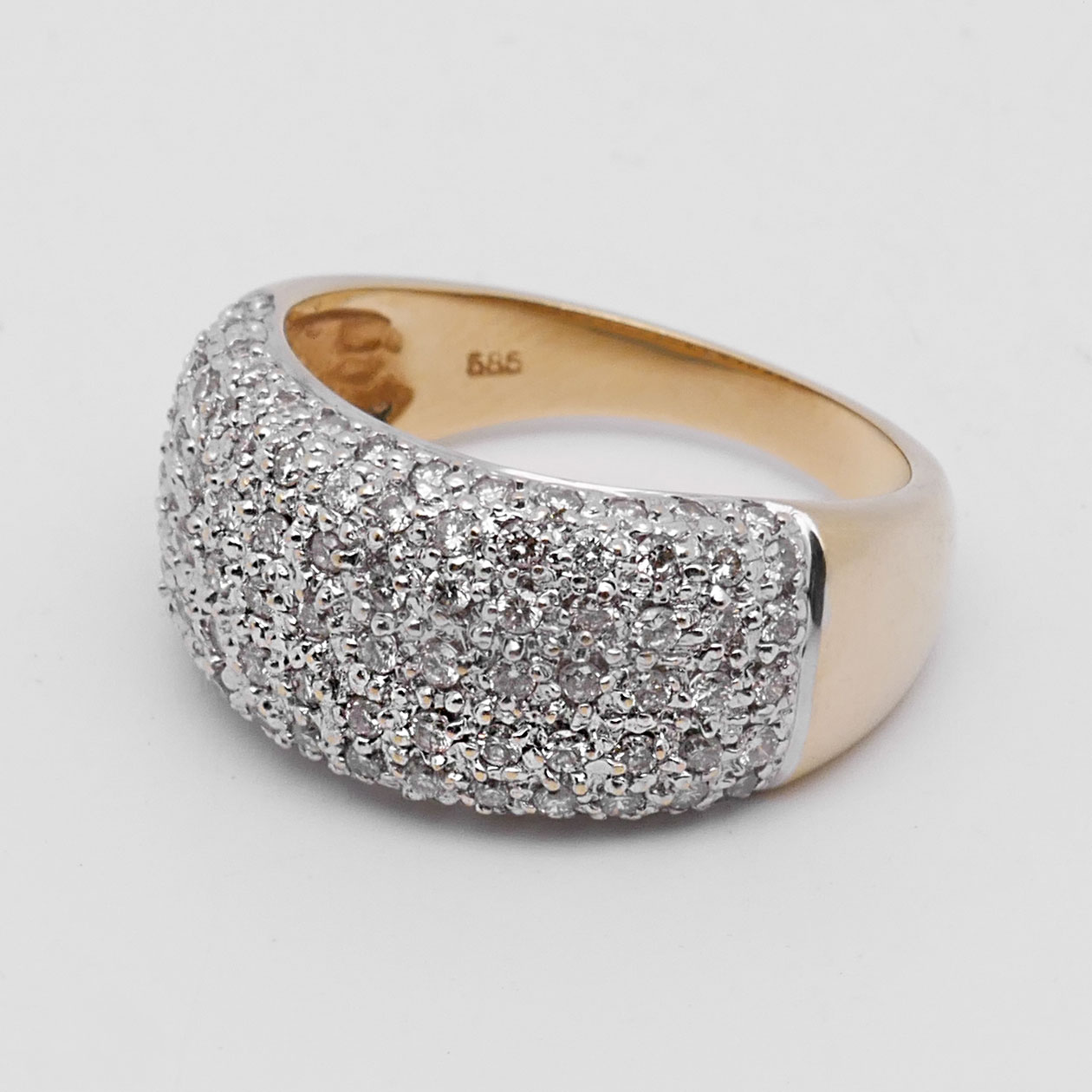 585 Punze im Diamant Cluster Ring