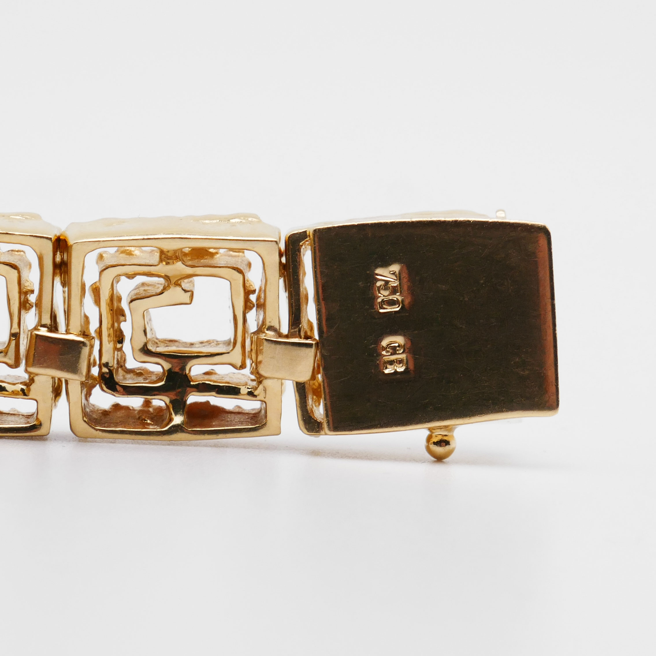 Punze 750 CB auf massivem Goldcollier